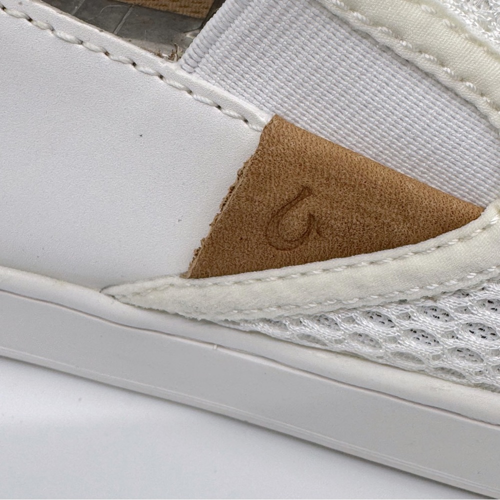 Olukai Pehuea Wms Slip On Breathable Mesh White Shoes. Color white SZ 10 - Picture 7 of 11